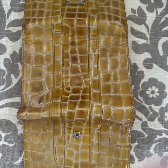 MCM Women's Tan Crocodile-Embossed Wallet - Picture 12 of 12